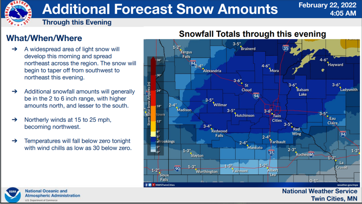 Snow totals from Monday; how much will Twin Cities get today? - Bring ...