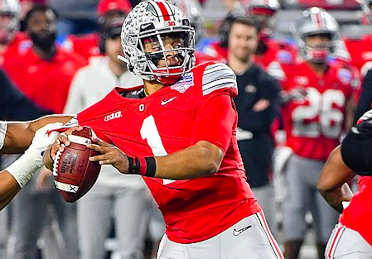 Ohio State quarterback Justin Fields' 40-yard dash time would've been best  in the NFL Combine for QBs 