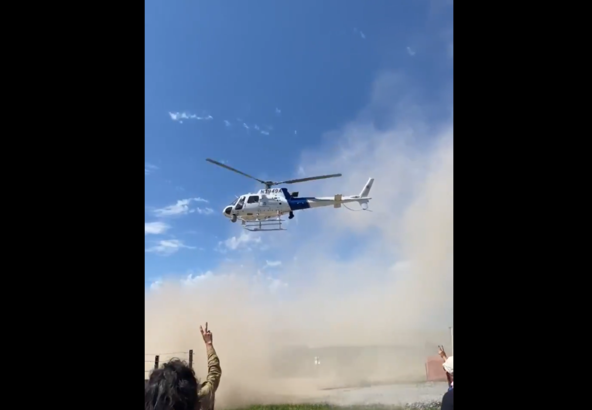 line 3 protests helicopter