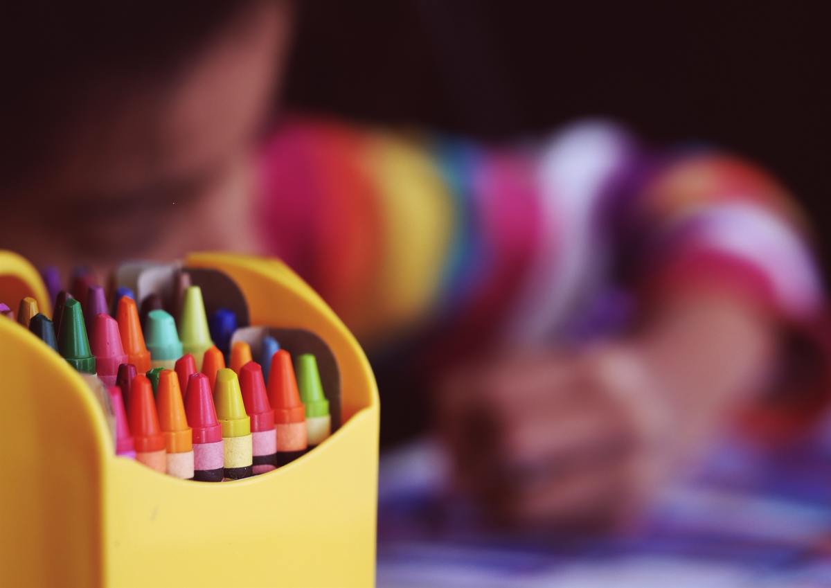 kids children crayons