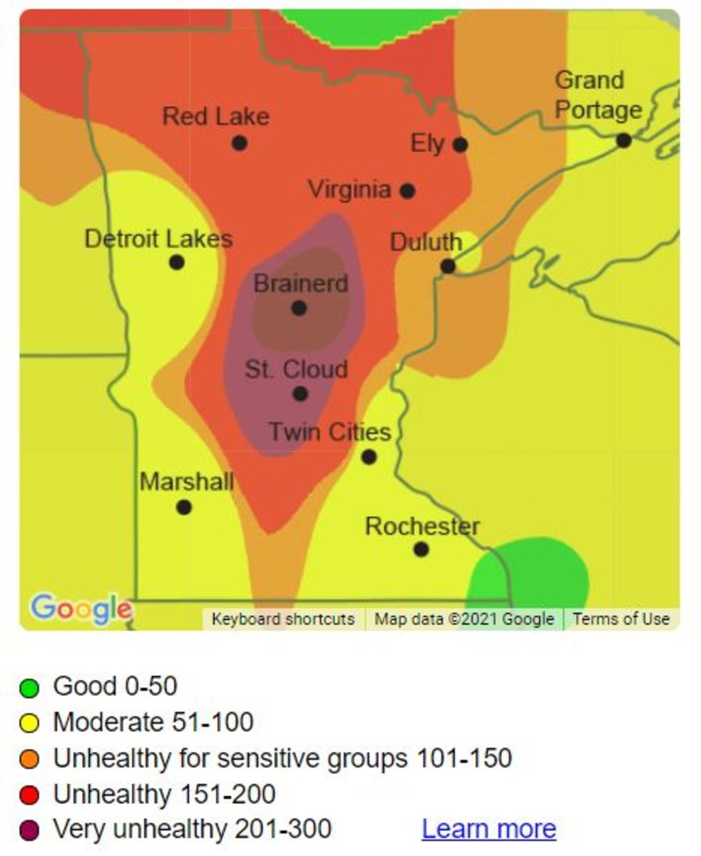 MPCA - air quality readings 8 am july 29