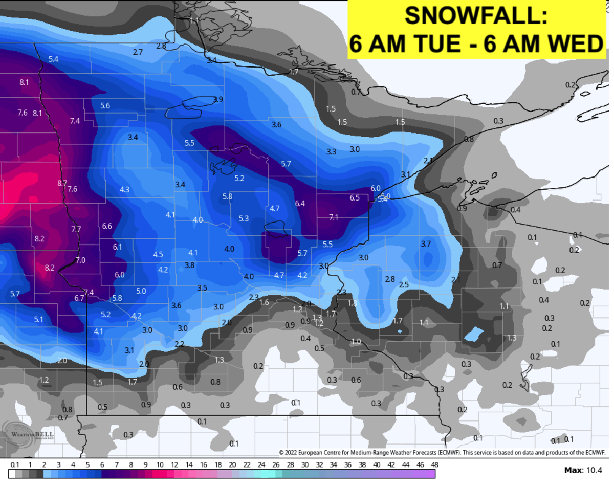 On The Eve Of The Storm, Here's How Much Snow Is Possible Minnesota ...