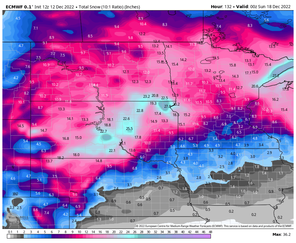 On the eve of the storm, here's how much snow is possible Minnesota