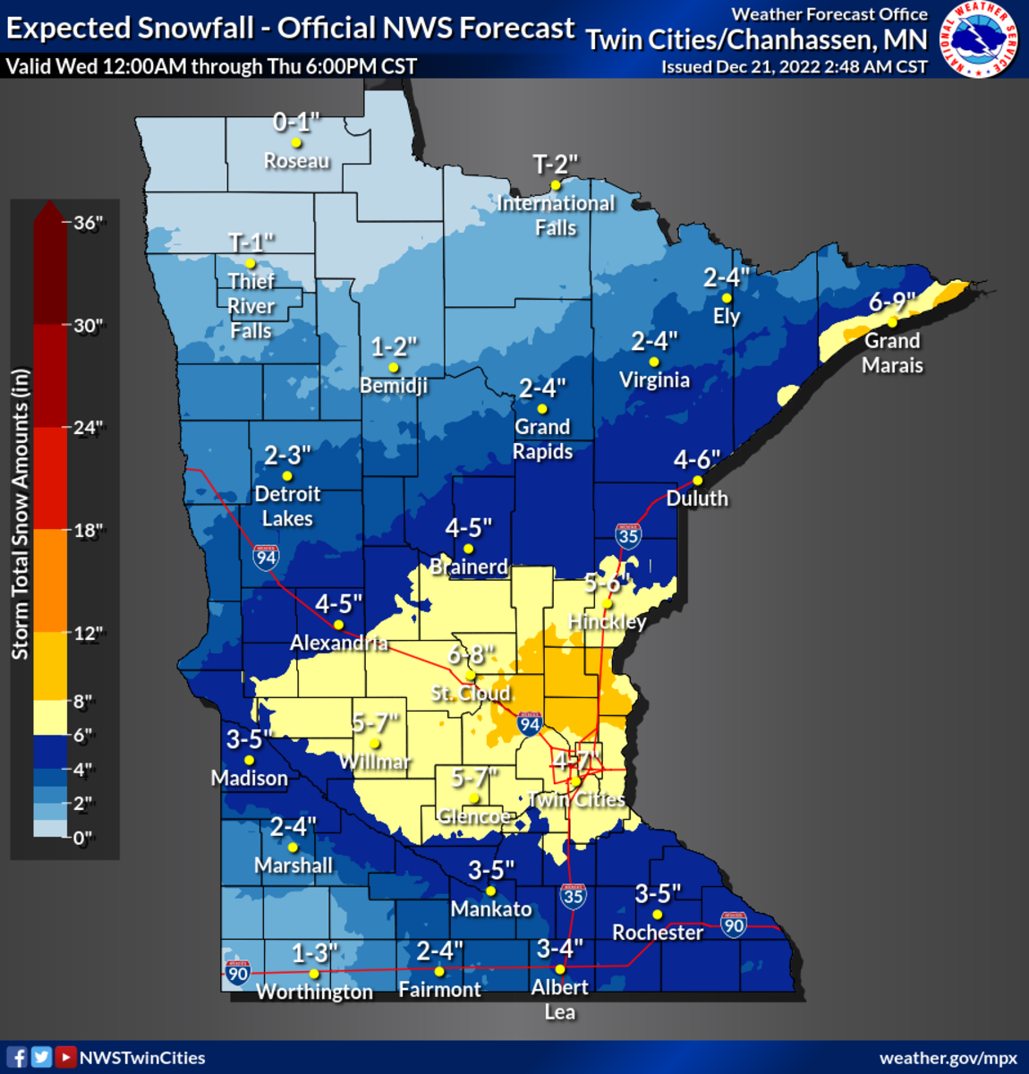 The latest: Snow Wednesday, whiteout conditions Thursday-Friday - Bring ...