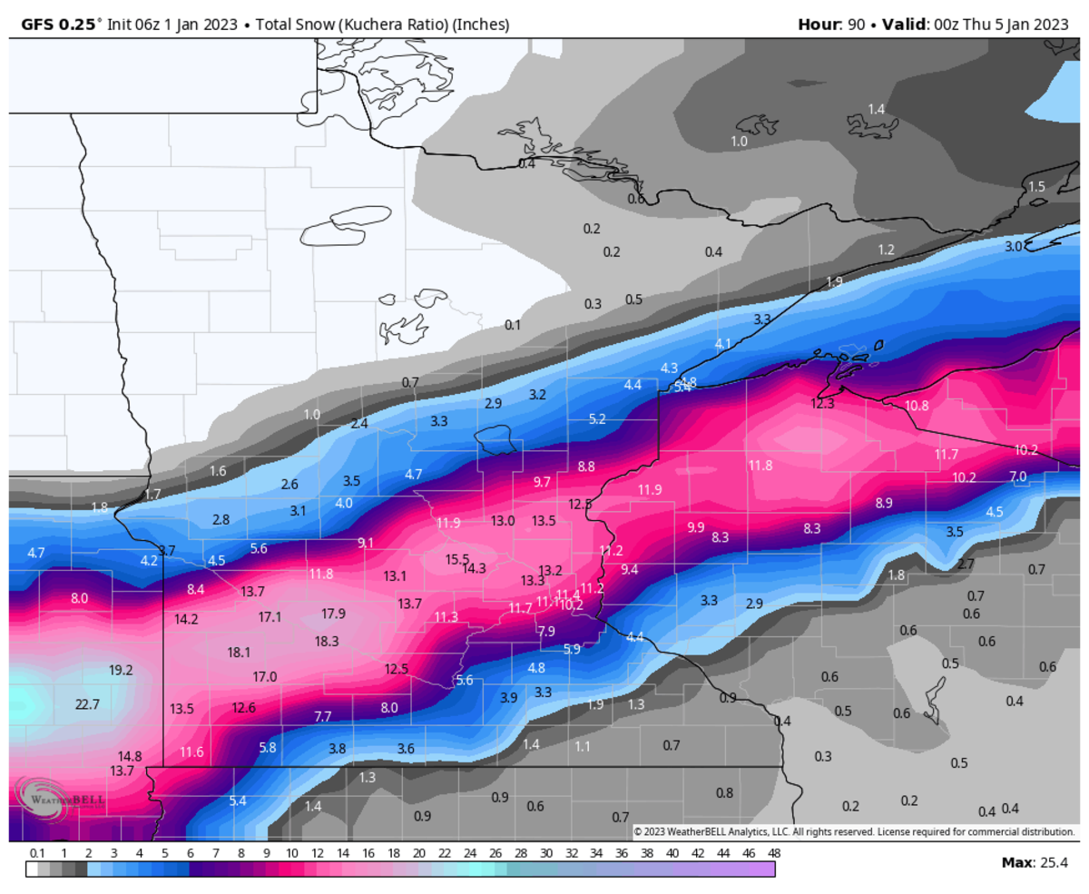 Sunday Morning Update: How Much Snow Could Fall Monday-Tuesday? - Bring ...