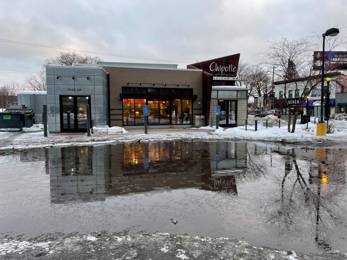 After recent melt, Lake Chipotle is the Chipotle Sea Bring