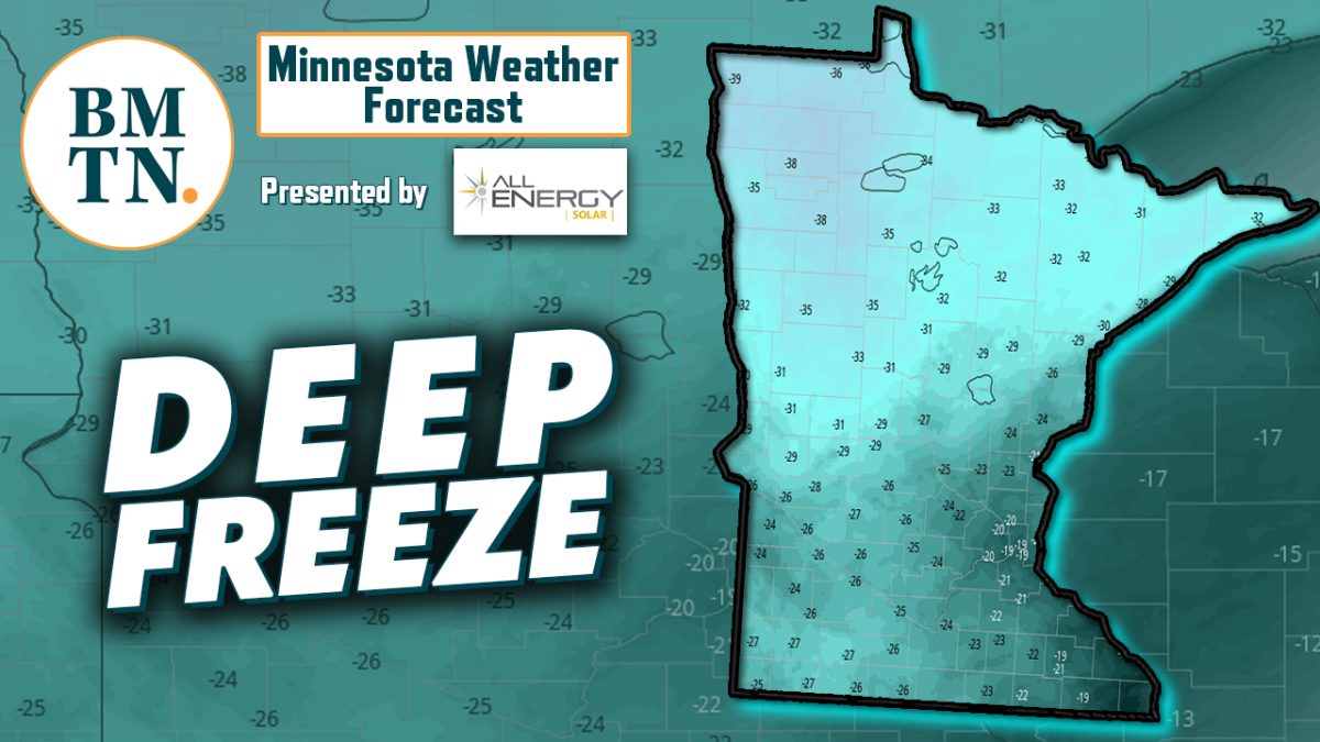 Entering the deep freeze and watching Saturday snow in southern MN