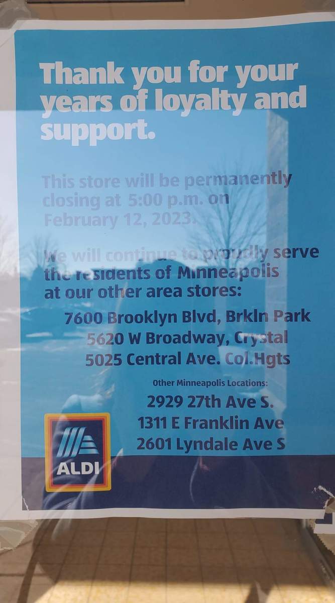 North Minneapolis Aldi to close, leaving neighborhood grocery needs in