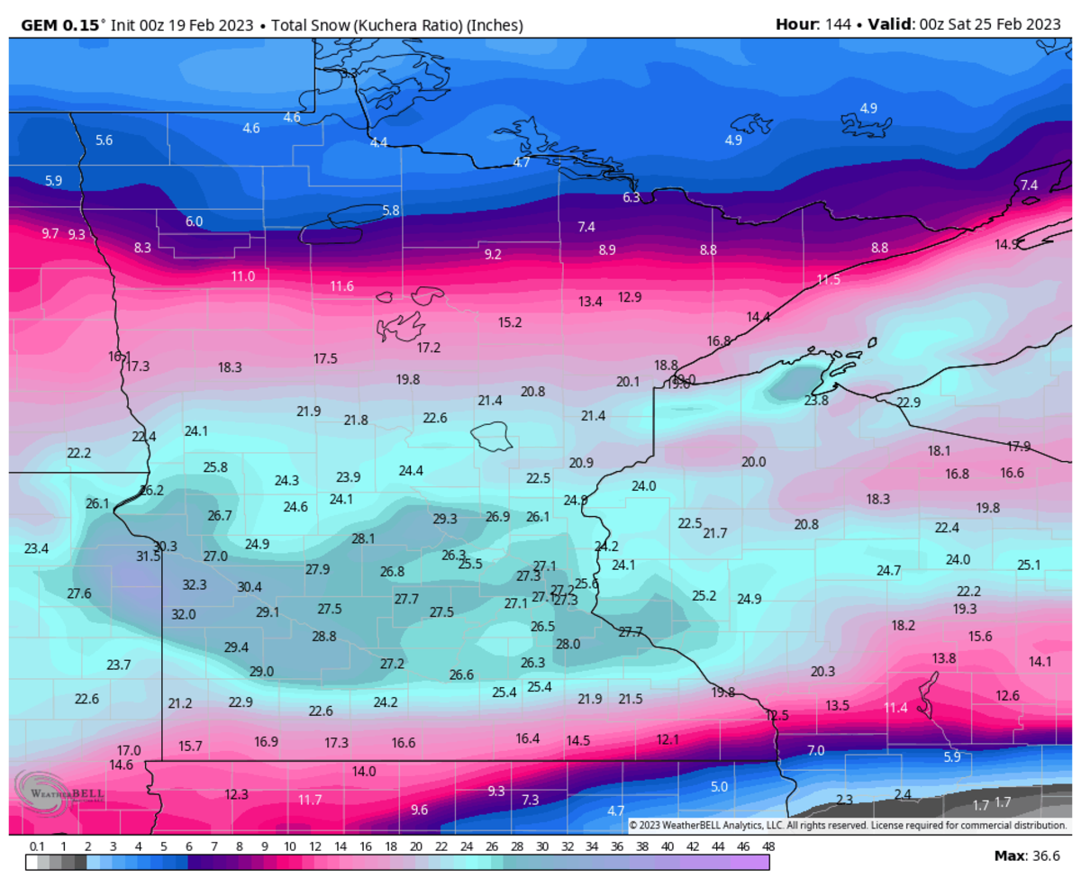 Sunday update Mega snowstorm likely to dump 12+ inches on Minnesota