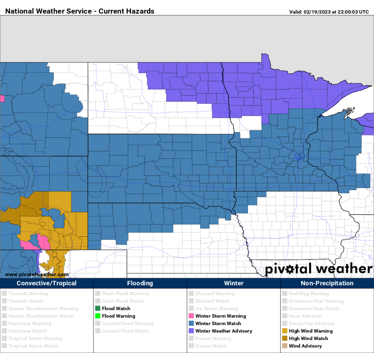 A winter storm watch is in effect from Tuesday afternoon through Thursday. 