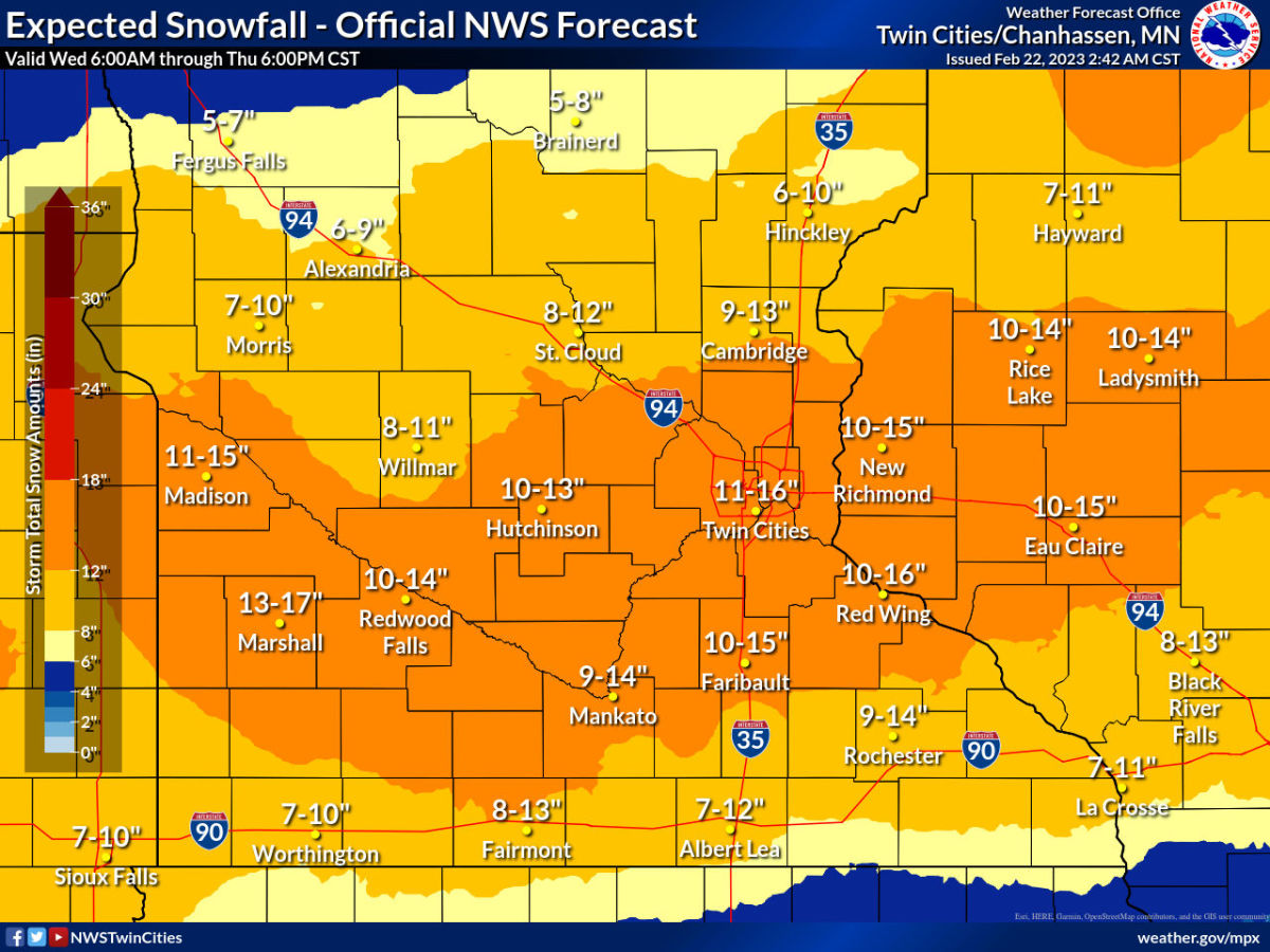 Winter storm How much snow has fallen so far, and how much is left to