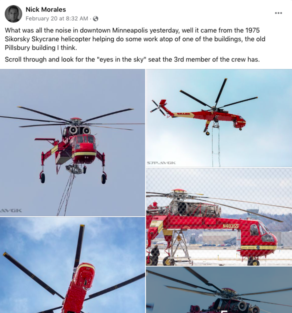 Helicopter that freaked out downtown Minneapolis last week returns