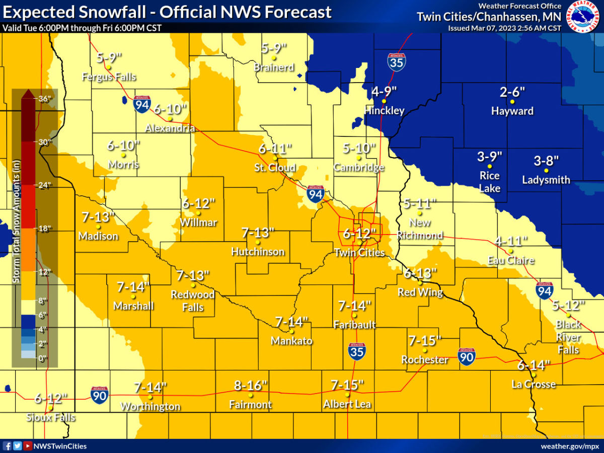 Minnesota weather: Winter storm watch ahead of Thursday-Friday ...