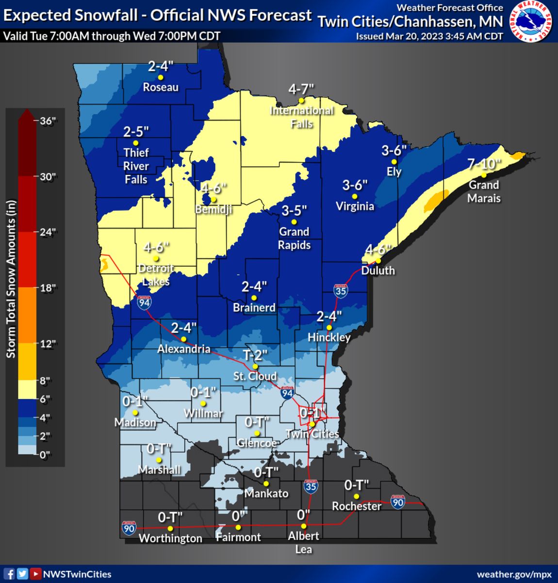 Tuesday winter storm targeting northern half of Minnesota - Bring Me ...