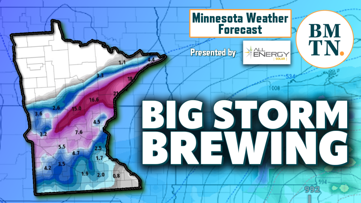 Minnesota weather Two rounds of snowfall Thursday through Saturday