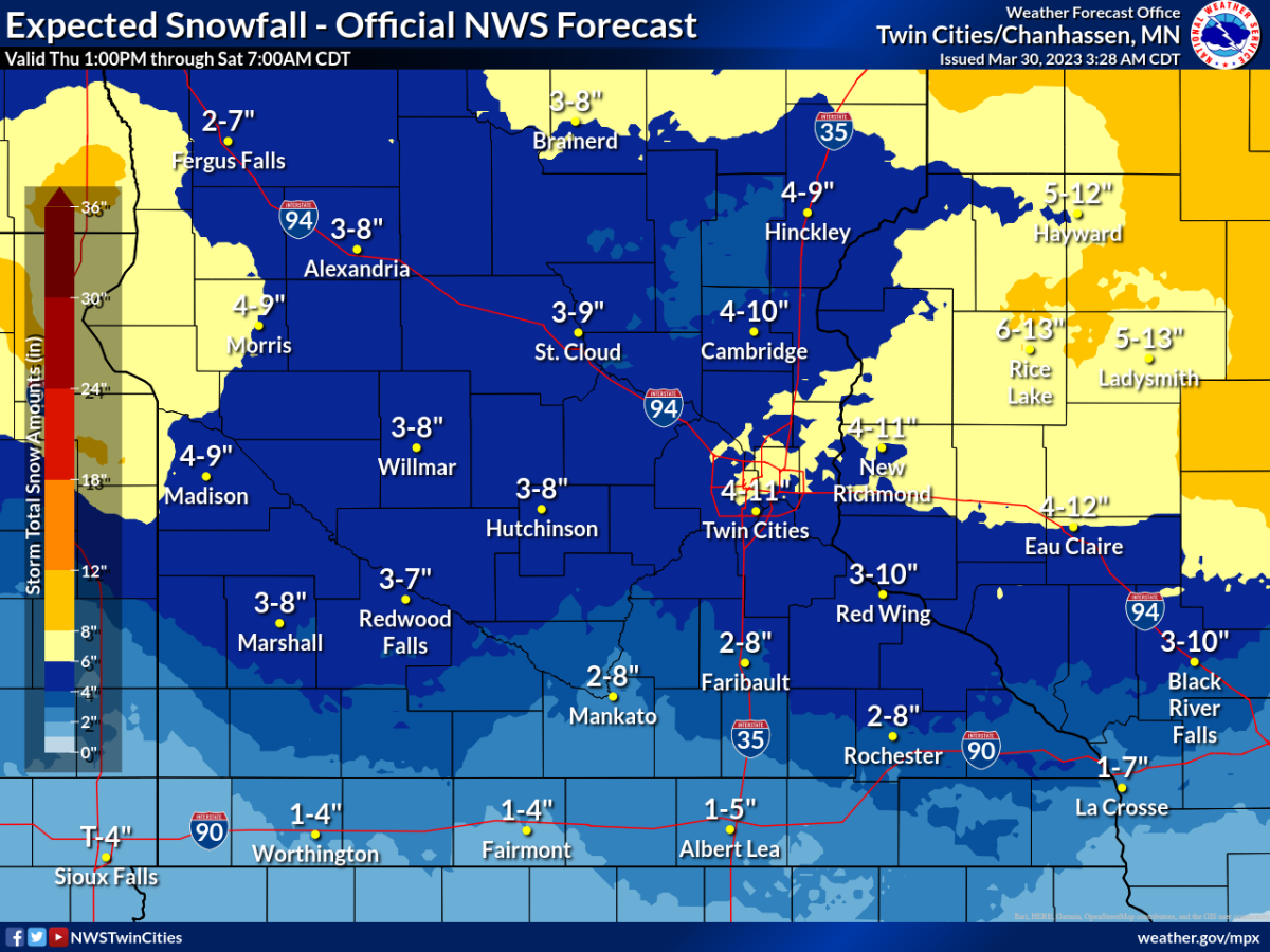 Minnesota weather Snow will fall fast and hard, but totals tough to