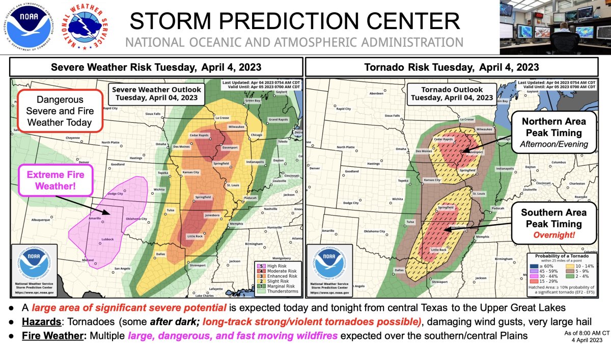 Iowa severe weather forecast shows tornadoes, wind, hail possible