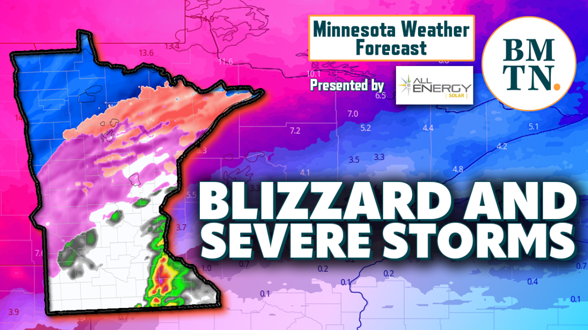 Minnesota weather Blizzard rages north and west, severe threat in SE