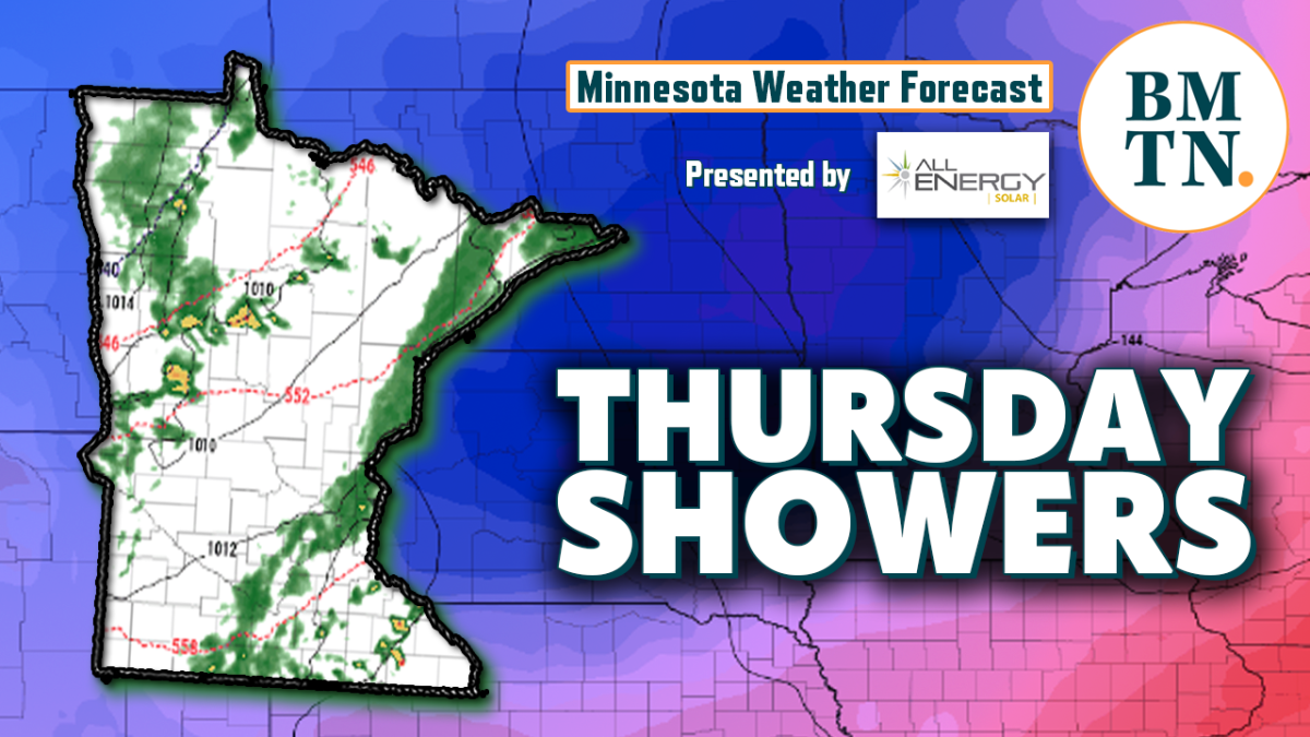 Minnesota weather Thursday showers followed by cool blast Friday