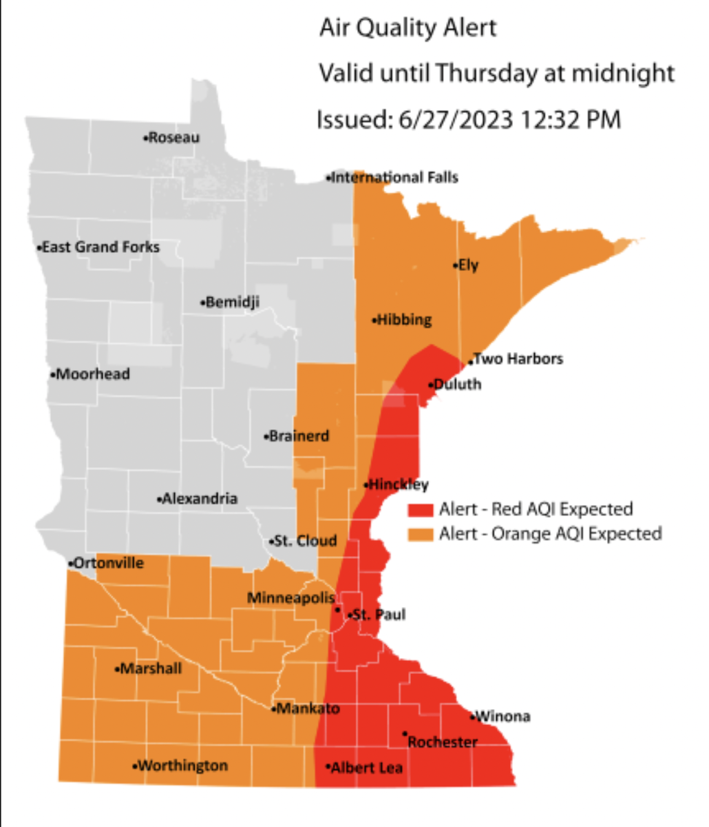 Severe Threat Shifts East; Awful Air Quality In Twin Cities Wednesday 