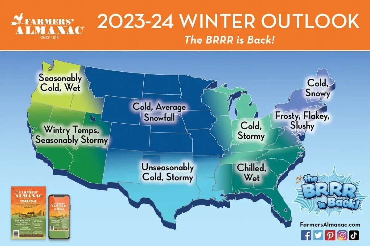 'WTF lol' The Farmers' Almanac unveils 202324 winter forecast Bring