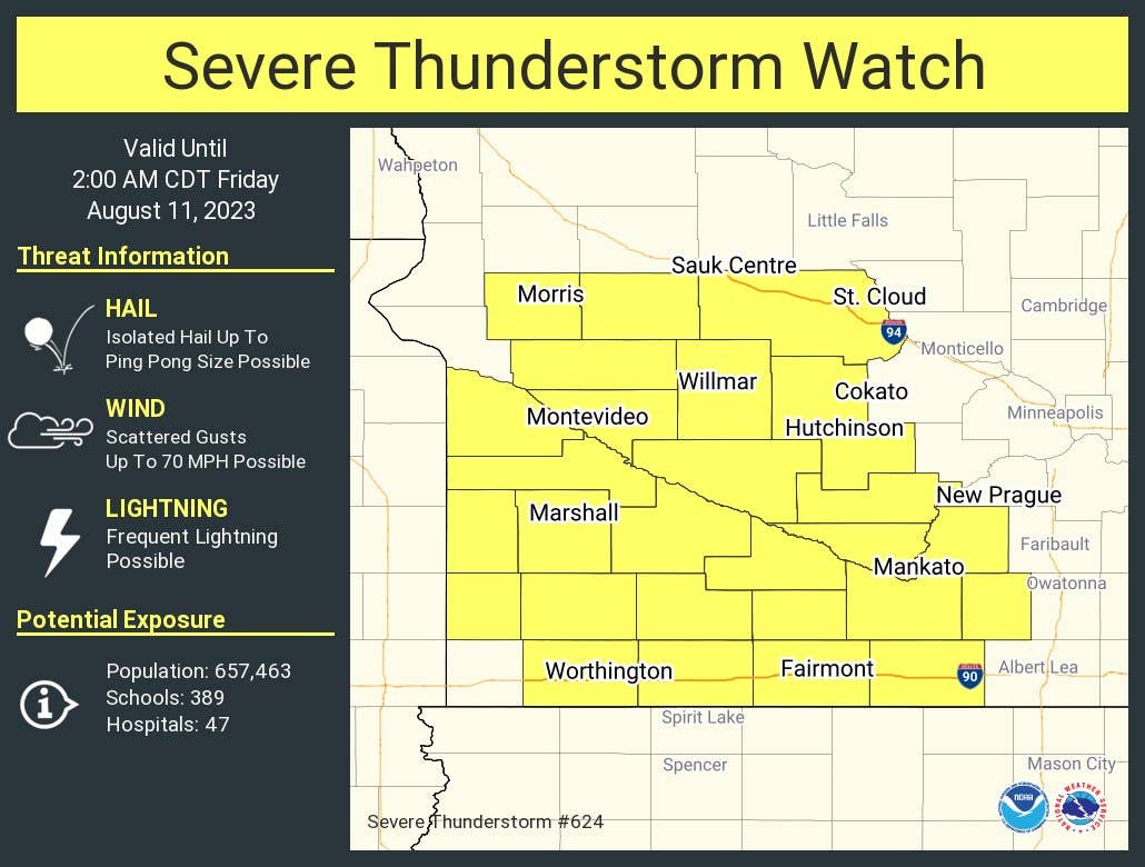 Severe thunderstorm watch issued for large area of Minnesota - Bring Me ...