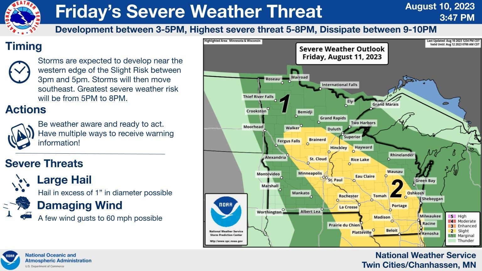 Severe thunderstorm watch issued for large area of Minnesota - Bring Me ...