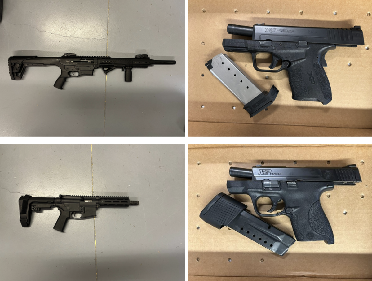 Firearms recovered during an investigation into gunfire in Brooklyn Center. Courtesy of the Brooklyn Center Police Department. 
