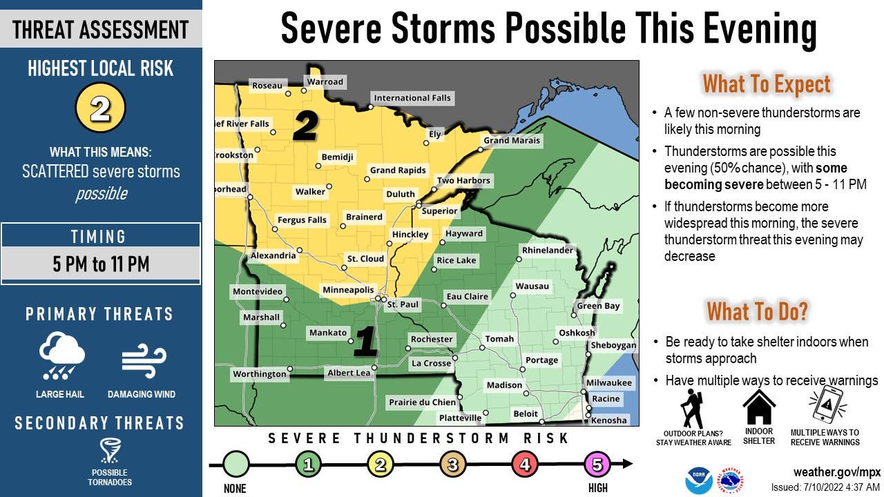 Severe storms in Minnesota Sunday evening? It depends what happens this ...