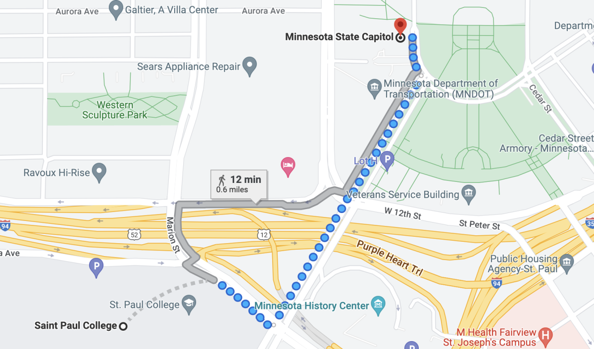 March route for the protest to be held on Sunday, July 17 in St. Paul.