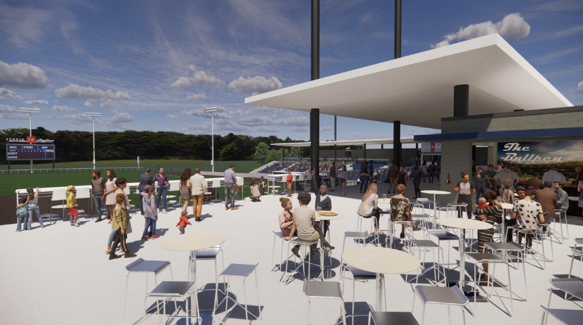 A conceptual rendering of the Hudson Ballpark. Courtesy of Studio EA, LCC. / City of Hudson.