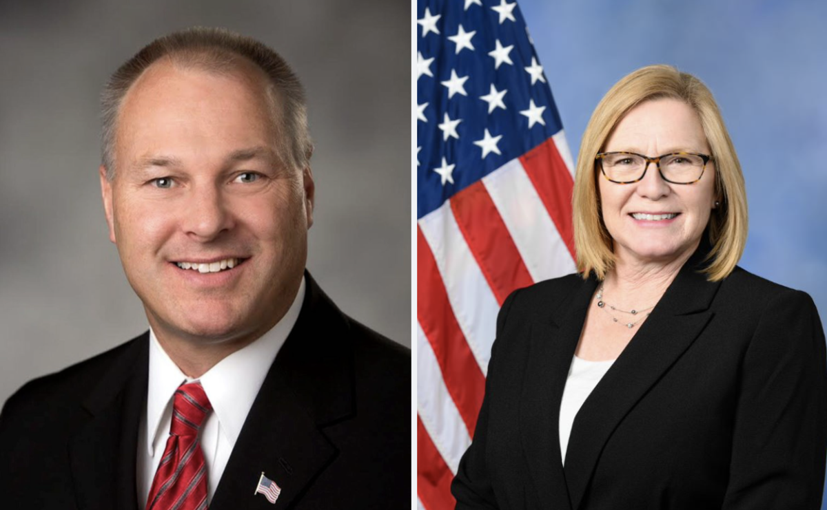 U.S. Reps. Pete Stauber (left) and Michelle Fischbach (right). Courtesy of State of Minnesota. 