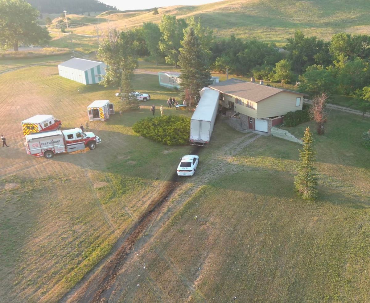 Semi drives into house near Sturgis, South Dakota