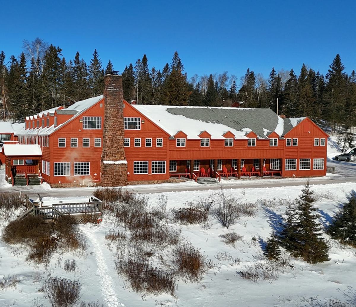 Overnight fire destroys historic Lutsen Lodge resort - Bring Me The News