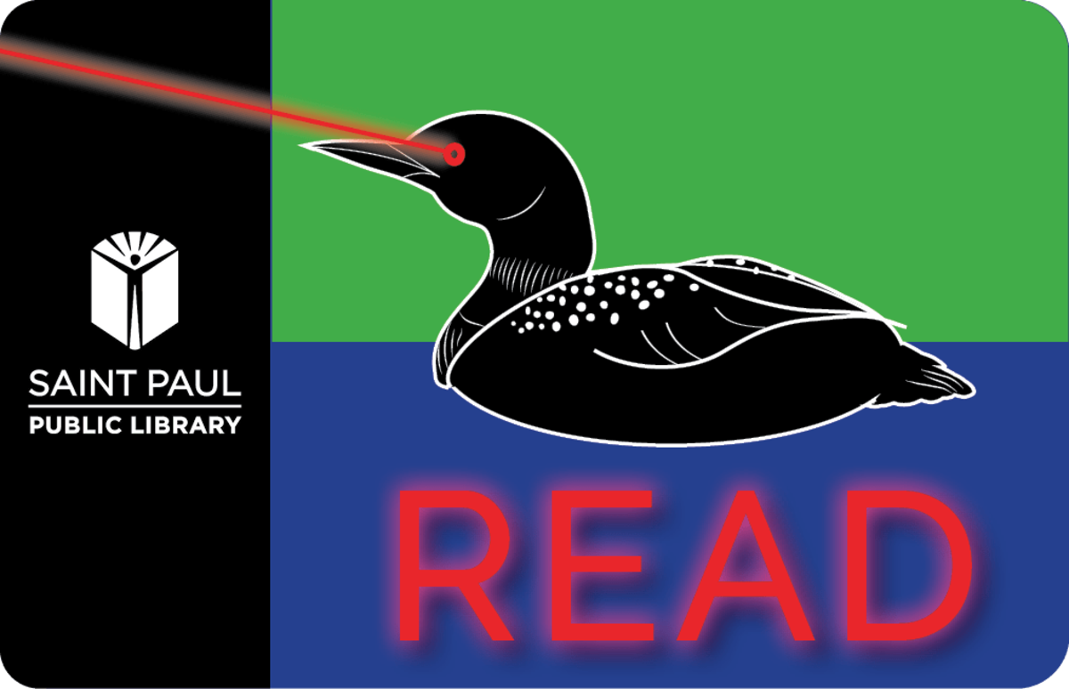 St. Paul Public Library unveils lasereyed loon library card Bring Me
