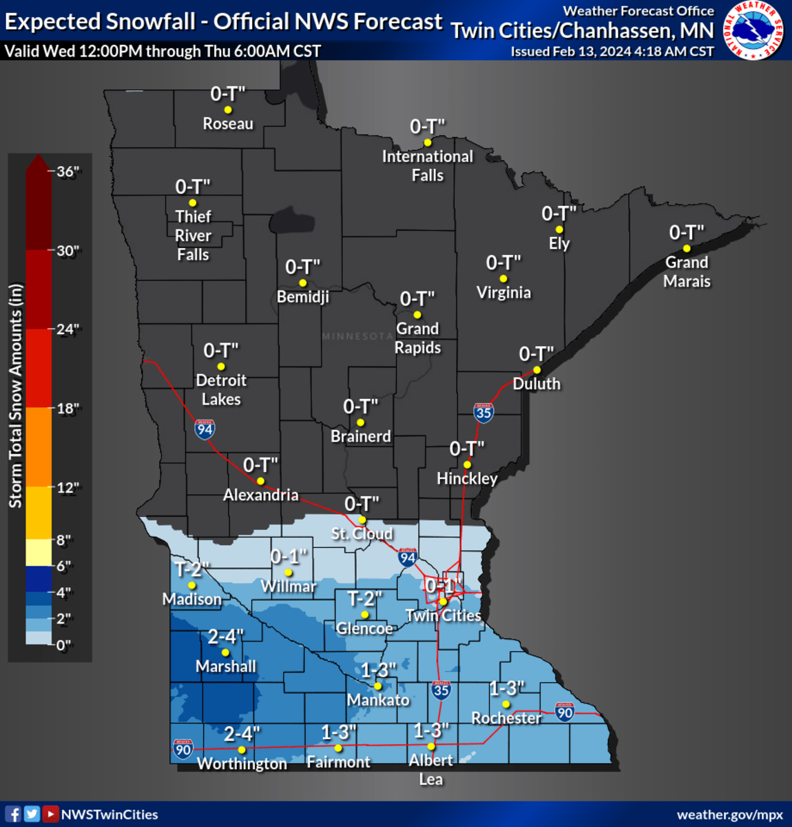 Accumulating snow set to hit Minnesota WednesdayThursday Bring Me