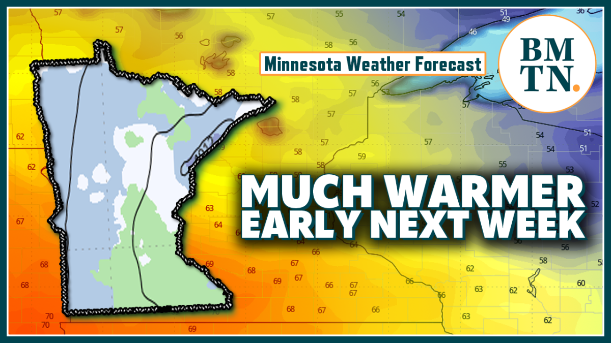 Minnesota weather forecast Warming through the weekend, possible rain