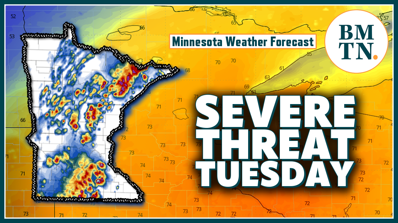 Severe weather threat later Tuesday that could produce large hail, high ...