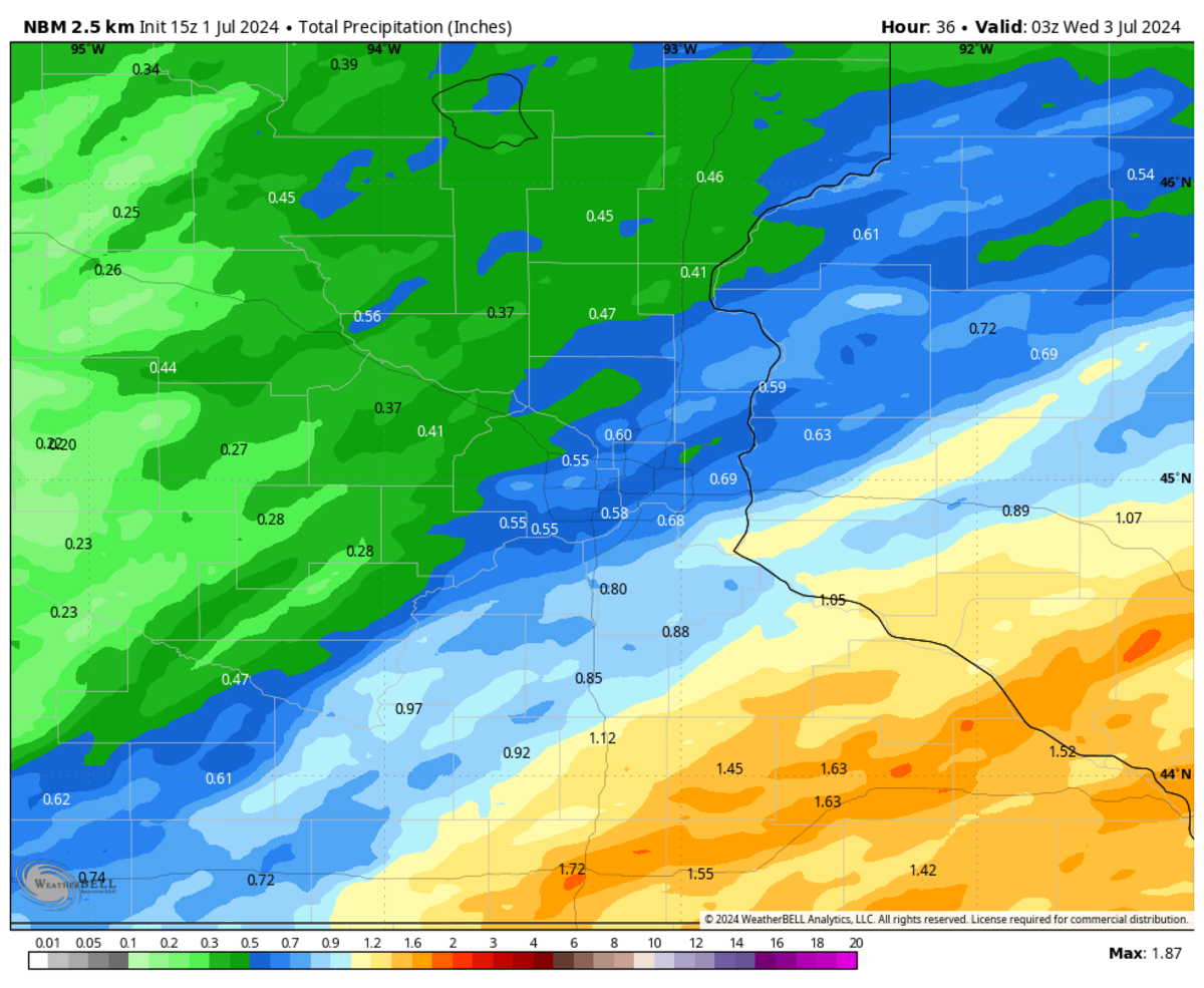 Southern Minnesota again the target for rounds of heavy rain this week ...