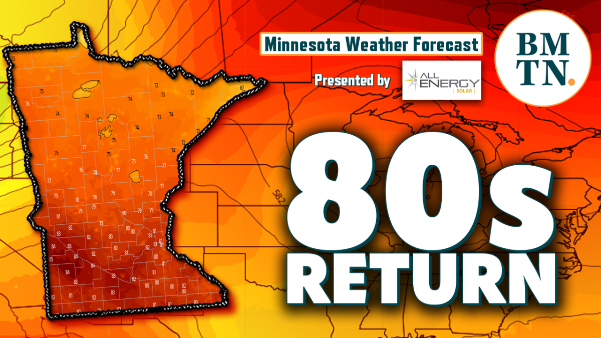 MN weather forecast Biggest metro rain since 2022, but 80s set to return Bring Me The News