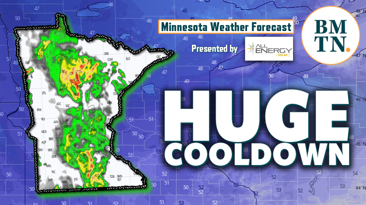 Minnesota weather forecast Showers Tuesday ahead of huge cooldown