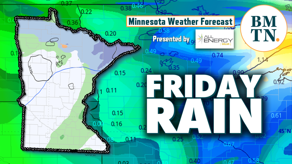 Minnesota weather forecast Mild air arrives, possible rain Friday