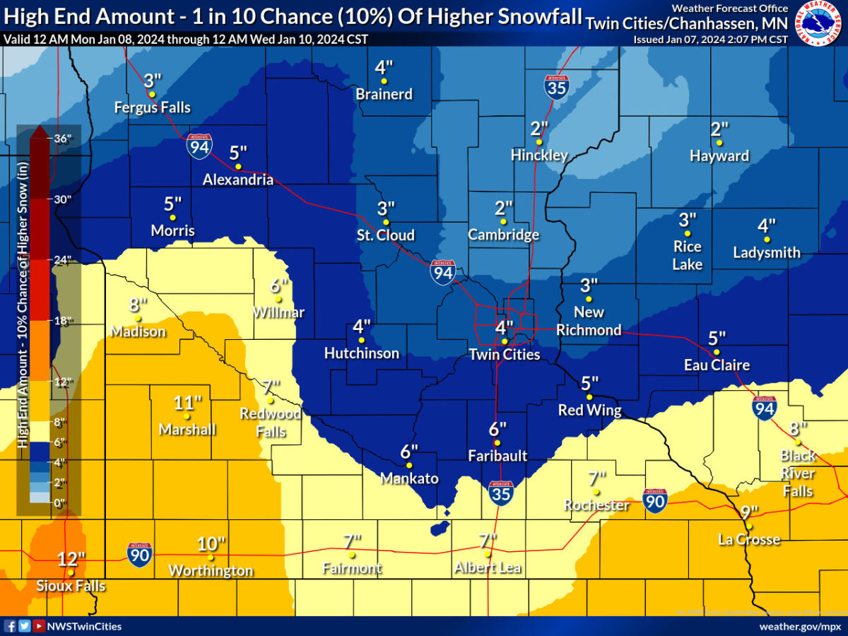 Storm could bring 612 inches of snow to southern MN; advisories issued