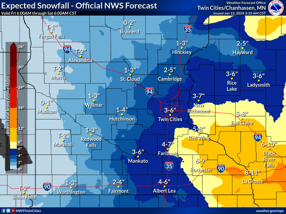 Winter Storm Warning Expands To Southern Twin Cities, Blizzard In ...