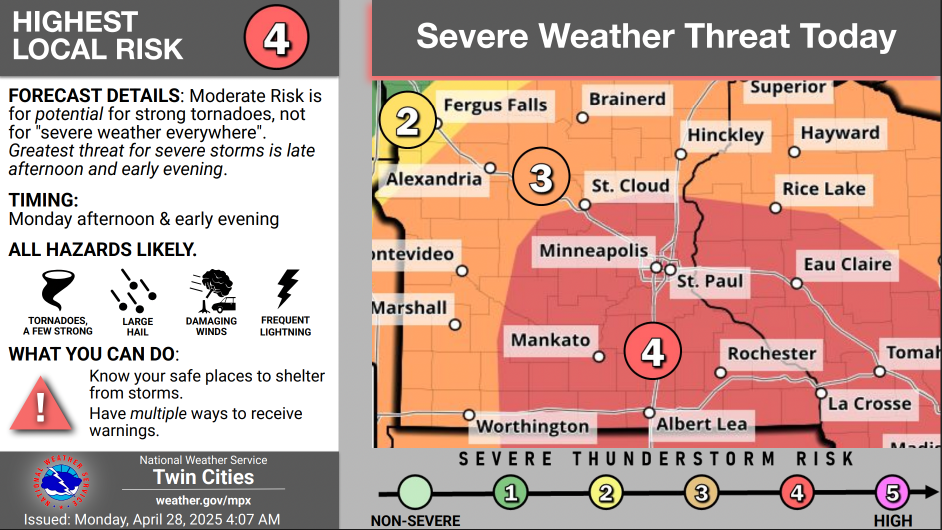 Monday severe weather outbreak: Strong tornadoes, very large hail ...
