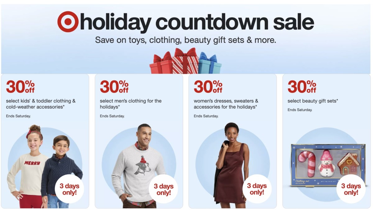Target launches three-day 'holiday countdown' sale, reveals