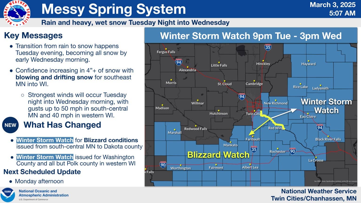 Winter storm watch in Minnesota, blizzard conditions possible as heavy ...