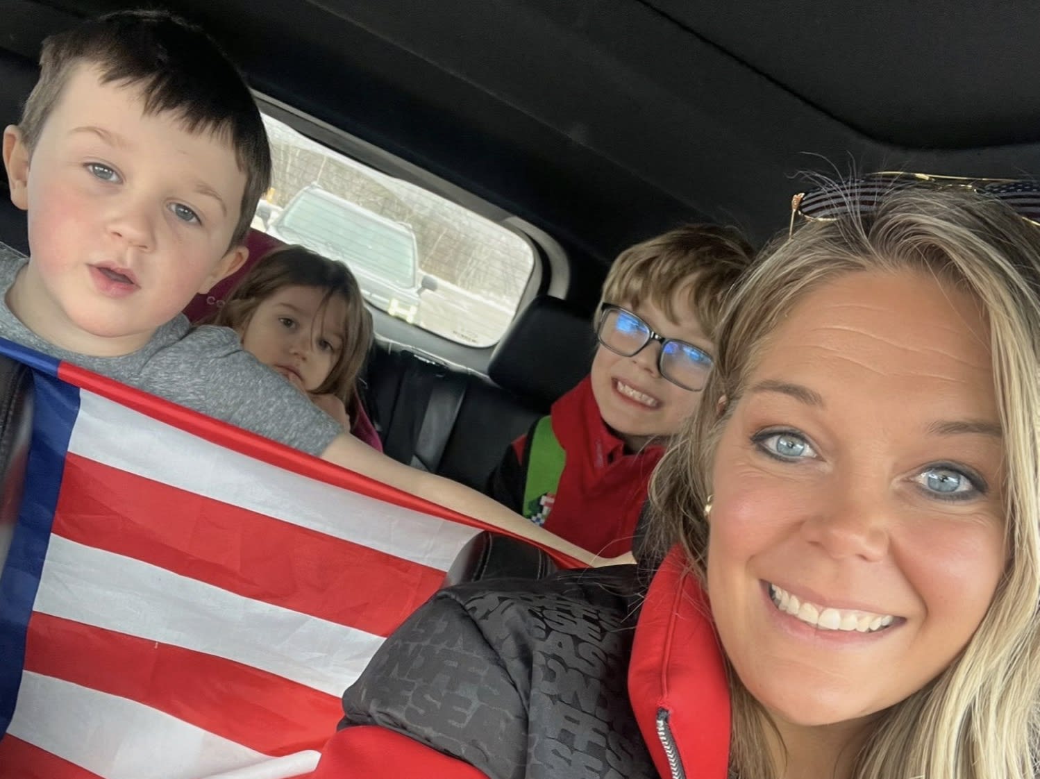 Jessi Pierce with her children Hudson, 8, Cayden, 6, and Avery, 4.